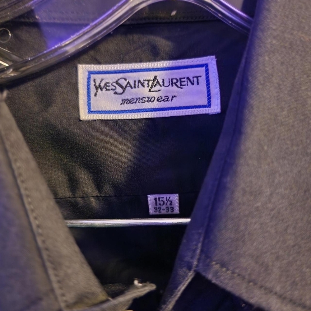 Yves Saint Laurent Rich Purple Dress Shirt - Picture 2 of 4